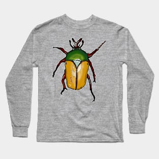 Jade Headed Buffalo Beetle Art Graphic Tee Long Sleeve T-Shirt